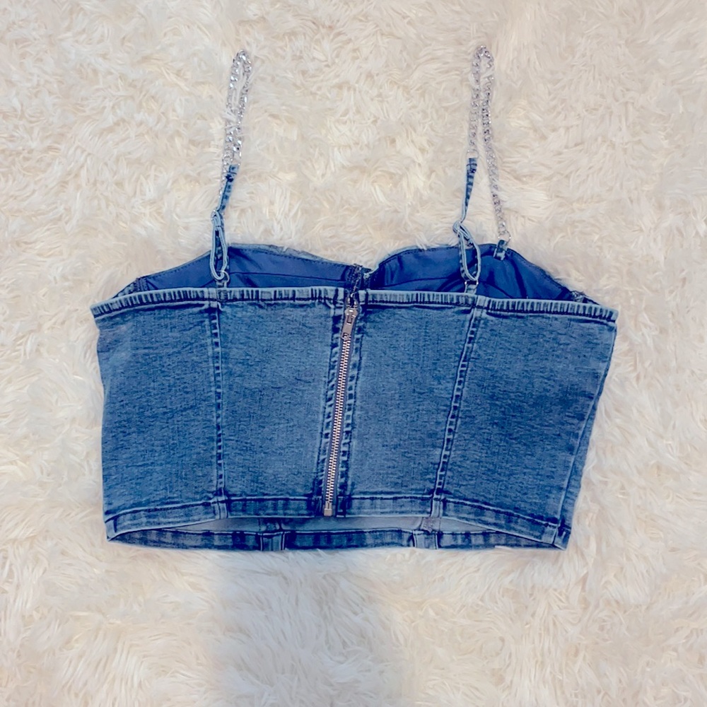 GUESS DENIM TOP NWT SIZE L - Picture 2 of 3